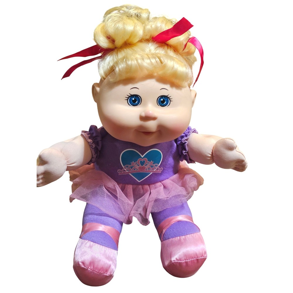 Cabbage Patch Kids Ballerina Doll Blonde Hair Blue Eyes Purple Tutu WCT-11NH